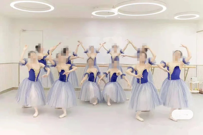 Mėlynos Balerinos Suknelė Veiklos Drabužius Ilgai Romantiška Baleto Mdc Gulbių Ežeras Ballerine Femme Vaikų Mergaičių Pasakos Baleto Kostiumas