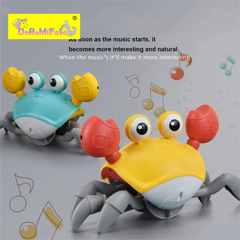 Šokių Krabų Žaislai Pėsčiomis Krabų Vaikų Žaislų Elektros Balso Aktyvuota Indukcijos Išvengti Kliūčių Vaikams, Žaislai, Šviesos, Muzikos Projekcijos Žaislai