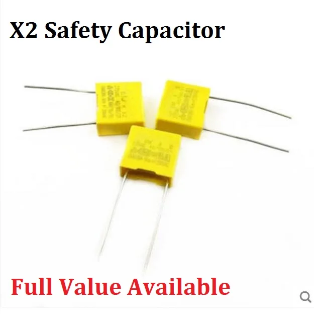 10VNT saugos kondensatorius 275V 333K 0.033 uf X2 saugos bžūp 275V333K 10MM Polipropileno plėvelė, 275VAC kondensatoriai 275V333 talpa