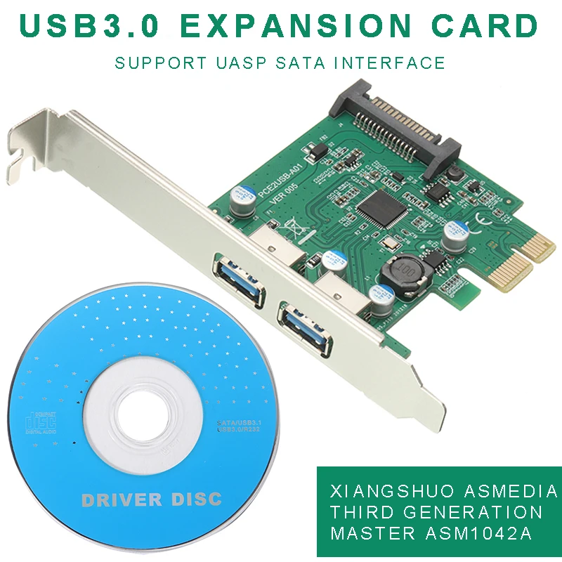 Pohiks 1pc Aukštos Kokybės Dual USB 3.0 PCI-E Card 5 Gbps Super spartos Duomenų perdavimo Sparta PCI Express Adapter Kortelių XP/Vista/Win 7/Win 8
