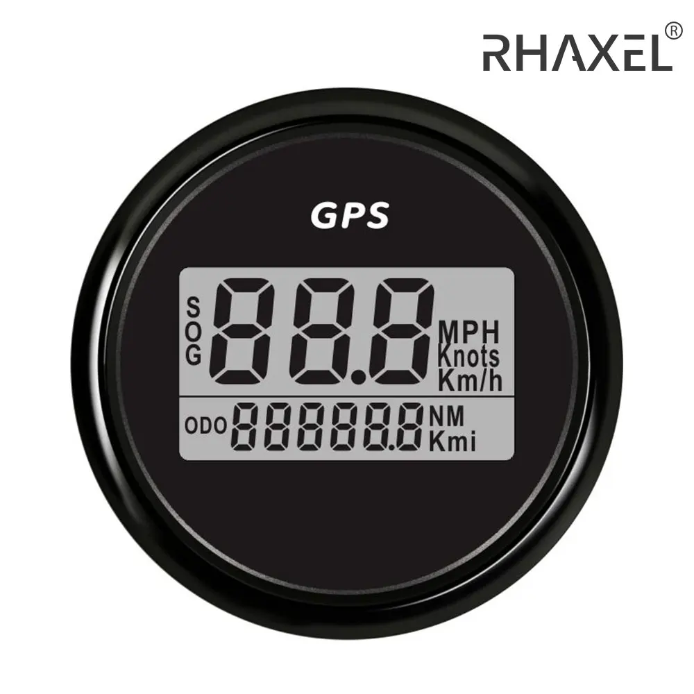 RHAXEL 52mm Skaitmeninis GPS Spidometro Ridos Matuoklis Matuoklis 0-999 Mazgų Km/h, MPH 12V/24V su Raudonu Apšvietimu Automobilių Sunkvežimiai