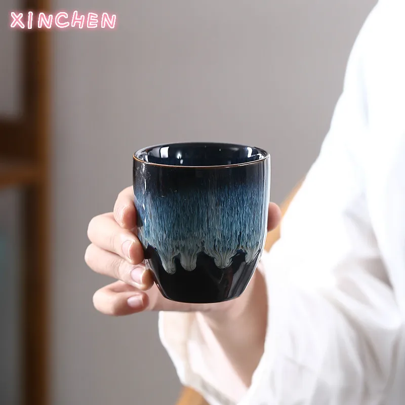 XINCHEN Didelis Dydis Keramikos Teacup Mėlyna Porceliano Kung Fu Taurės Drinkware 170ml