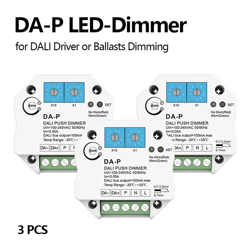 DA-P AC 100-240V LED Dimmer, DALI Stumti Dimeris DALI Vairuotojo arba balastinių įtaisų, Tamsos Greitis Kolonėlė su Atminties Funkcija Dimeris