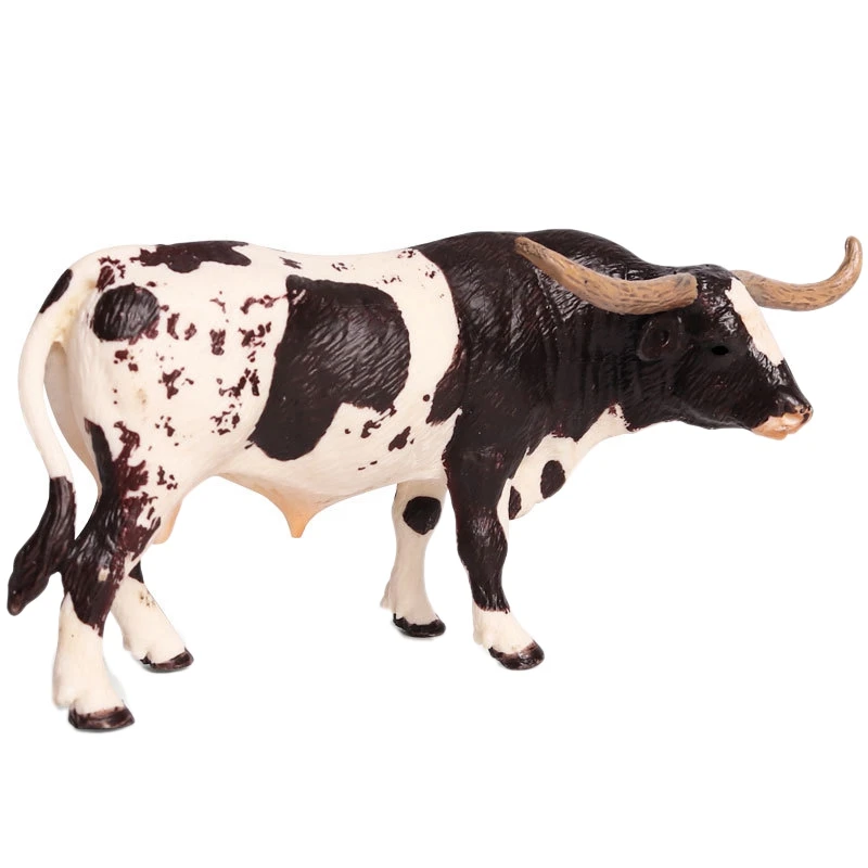 Plastikiniai Texas Longhorn Bull Galvijų Gyvūnų Figūrėlių, Statinio Mielas Modelio Surinkimo Karvės Modelį, Žaislai Vaikams