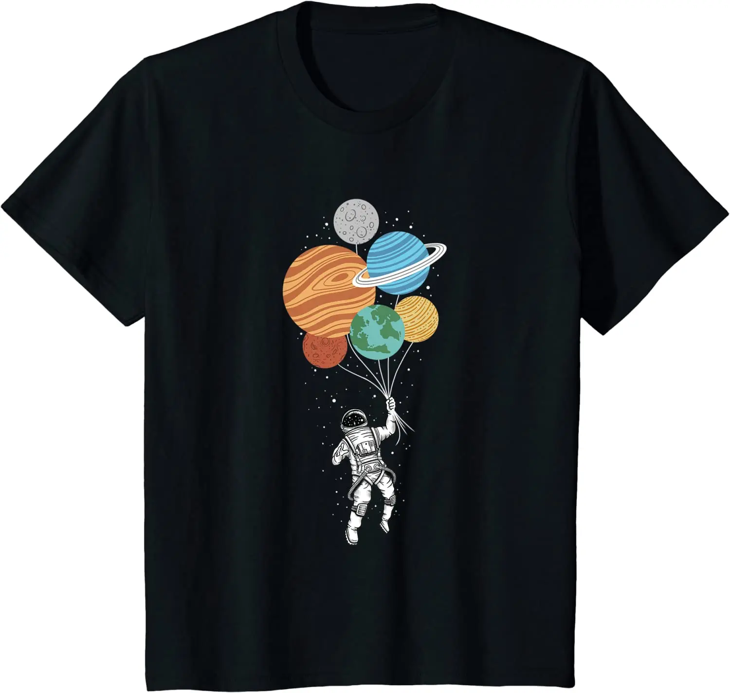 Astronautas valdos Planetos Balionai Saulės Sistemos erdvės T-Shirt