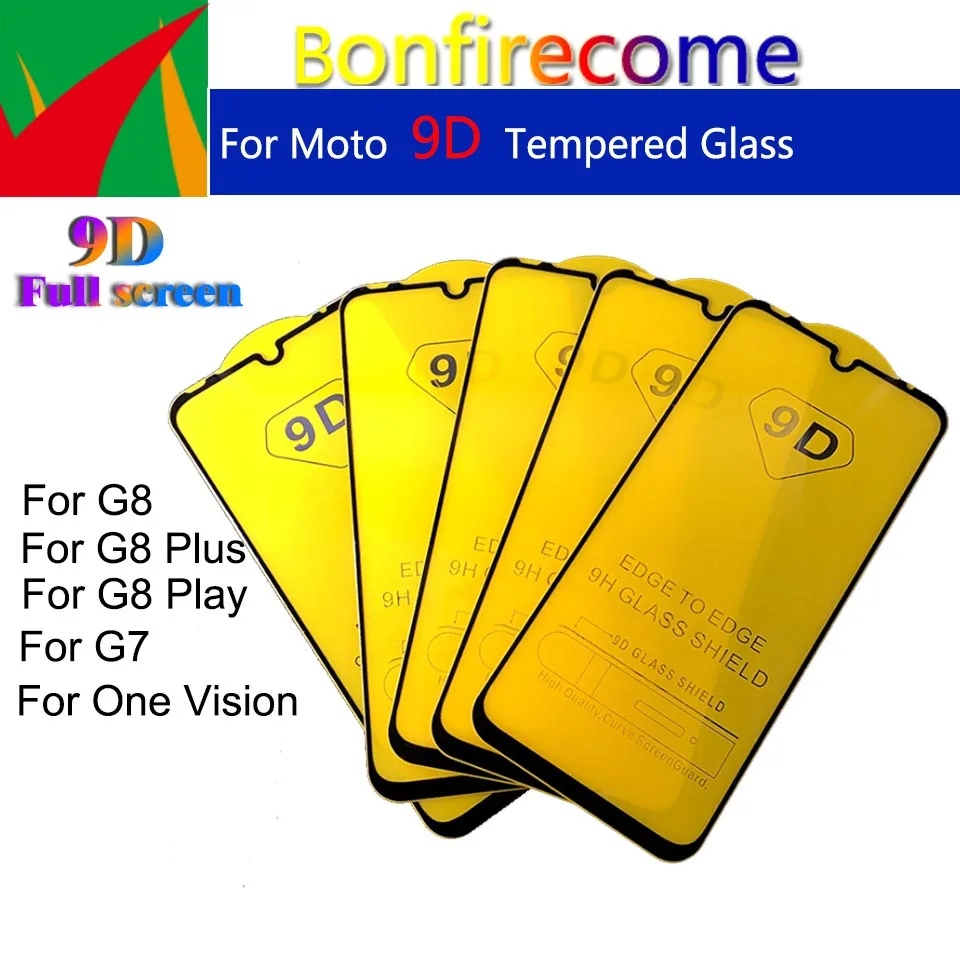 50Pcs\daug 9D Lenktas Grūdintas Stiklas Motorola Moto G8 Žaisti Plius G8Plus G8Play Ekrano apsaugos Moto Viena Vizija, Visišką Filmas