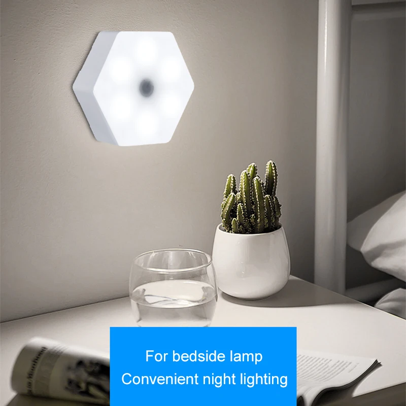 KARŠTO 3pcs Nuotolinio Valdymo Šešiakampe LED Sienos Lempos šviesos srautą galima reguliuoti Laiką Smart Šviesos Home Office Viešbutis NDS