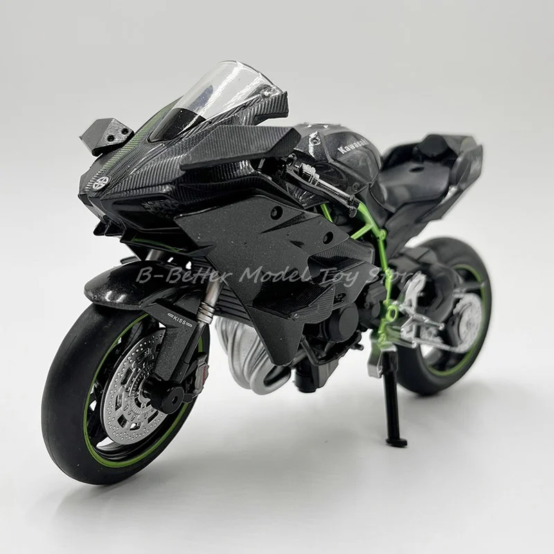 1:12 Diecast Motociklo Modelis Žaislas Kawasaki Ninja H2R Sporto Dviračiu Replika Su Garso ir Šviesos