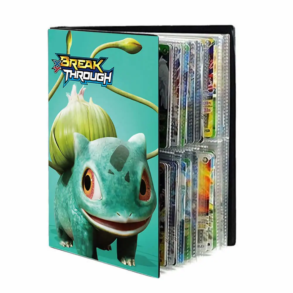NAUJAS 240pcs Pokemon Albumą Anime Žaidimas Simbolių Rinkimo Korteles Knygos Rišiklio Turėtojas Pokemones Treneris Kortelės Aplanką Dovana Vaikams