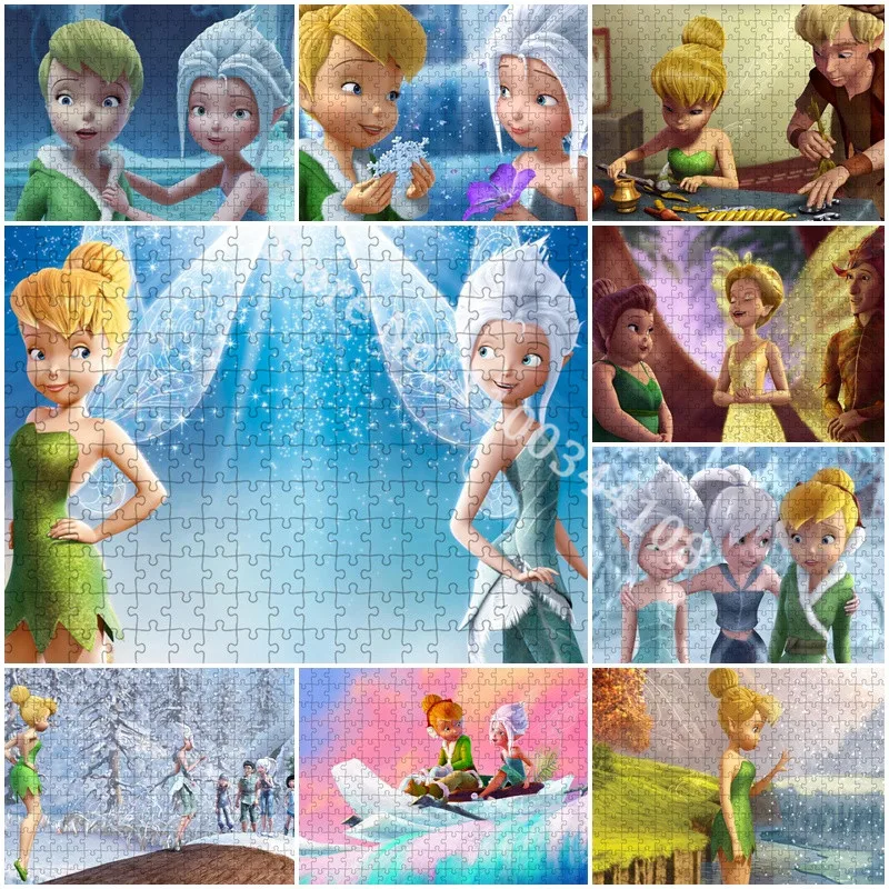 Tinkerbell Paslaptis Sparnai Puzzle 1000 Vienetų Disney Cartoon Pjūklelis dėlionės (Galvosūkiai) Suaugusiems Vaikams Švietimo Žaislas Gimtadienio Dovana