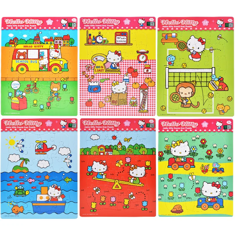 Hello Kitty Popieriaus Dėlionė Trimatis Blokai 3-6 Metų Amžiaus Vaikų Intelekto Ikimokyklinio Ugdymo Žaislai
