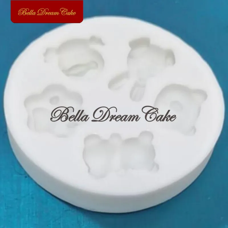 3D Ūkio Gyvūnai/Bear Paw Silikono Formos minkštus saldainius, Šokolado Liejimo formos Tortas Dekoravimo Priemonės 
