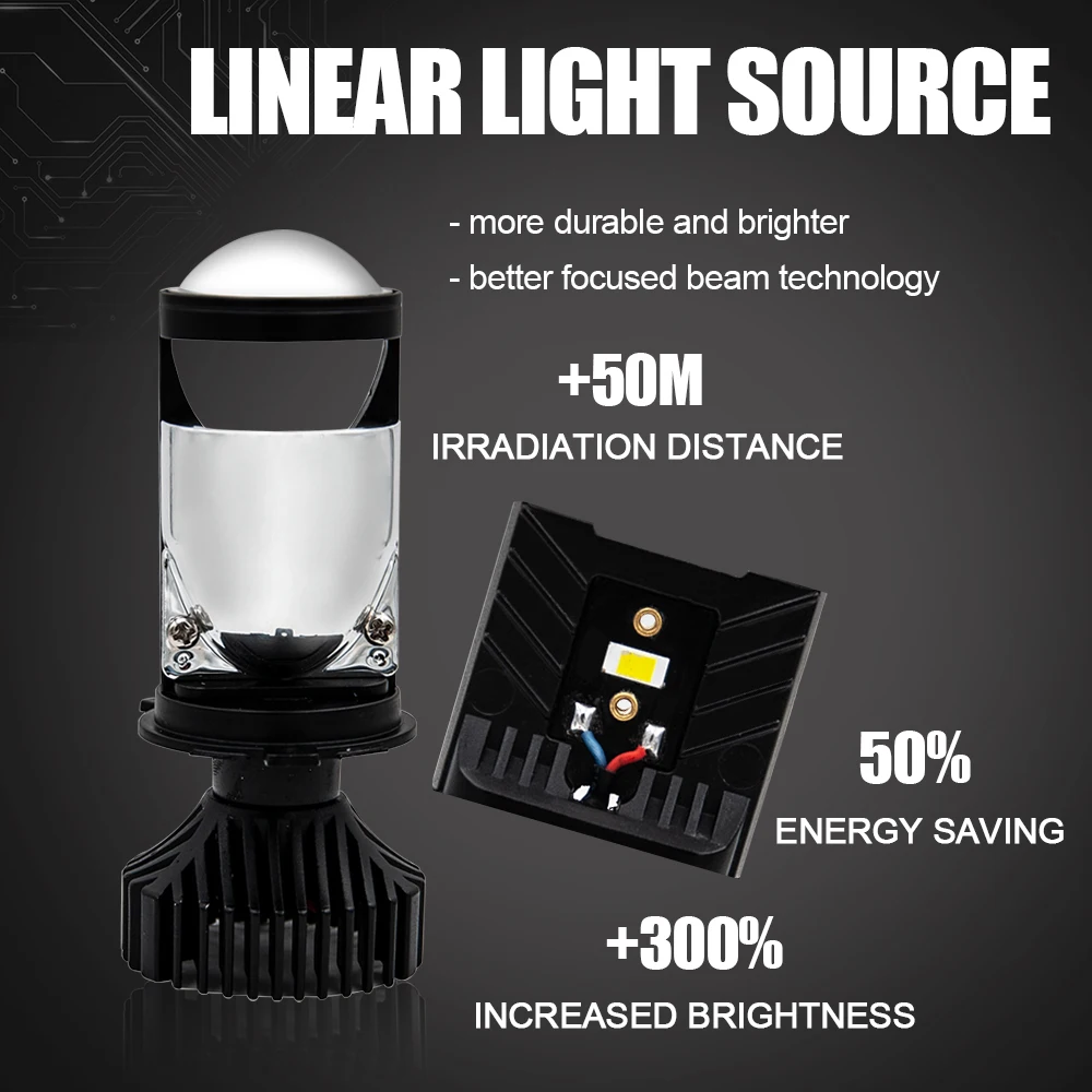 Z1-T9 automobilių žibintų lemputė H4 yra universalus led šviesos gavimas, pagaminti iš spt chip ir Kondensatorius Objektyvą,gali išėjimas 12v 6000K vietoje šviesos