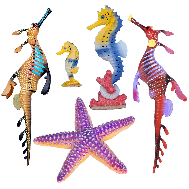 Imituojant Gyvūnų Žaislas Vandenyno Jūros Padaras Seahorse Žvaigždė Veiksmų Skaičiai Gyvūnų Modelio Vaikams Žaislas Pažinimo Švietimo Dovanos
