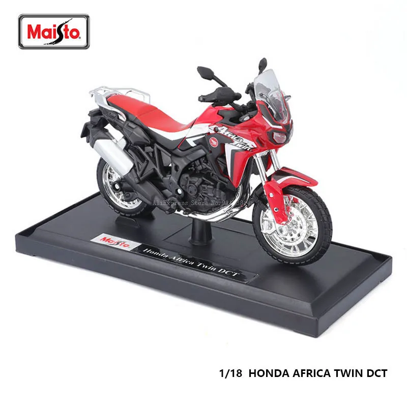 Maisto 1:18 mastelis HONDA AFRIKA TWIN GKT motociklo kopijos, su autentiškomis detalėmis motociklo Modelio surinkimo dovana žaislas