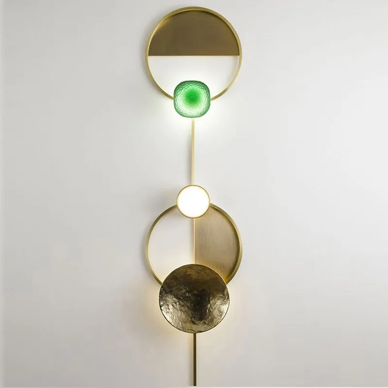 Modernios sienos lempos vario galerija dekoratyvinės lempos kambarį raundo aukso LED žibintai, naujas