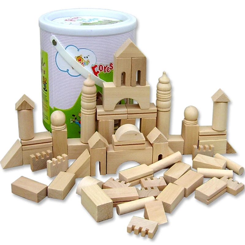 Natūralios medinės kūdikių žaislų Vaikų švietimo blokai medienos žaislai