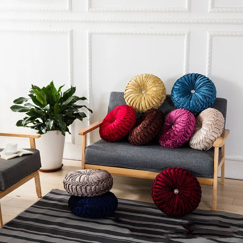 2019 naujas europos stiliaus apvalios pagalvėlės Coussin aksomo audinio pagalvės namų sofos, automobilių puošimas Sofa mesti pagalvę almofadas cojines