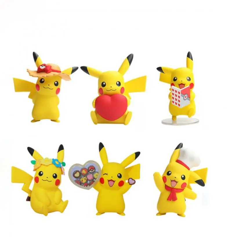 Pokemon Anime Pav Pikachu Veiksmų Skaičiai Japonijos Cute Lėlės Figūrėlės Kolekcionuojamų Žaislai, Dovanos Vaikams, Kalėdų Papuošalai