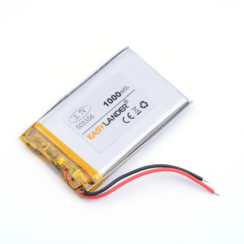 Polimero baterijos 1000mah 3.7 V 503356 smart home MP3 garsiakalbiai Li-ion baterija dvr GPS,mp3, mp4, mobiliojo telefono garsiakalbį 053356