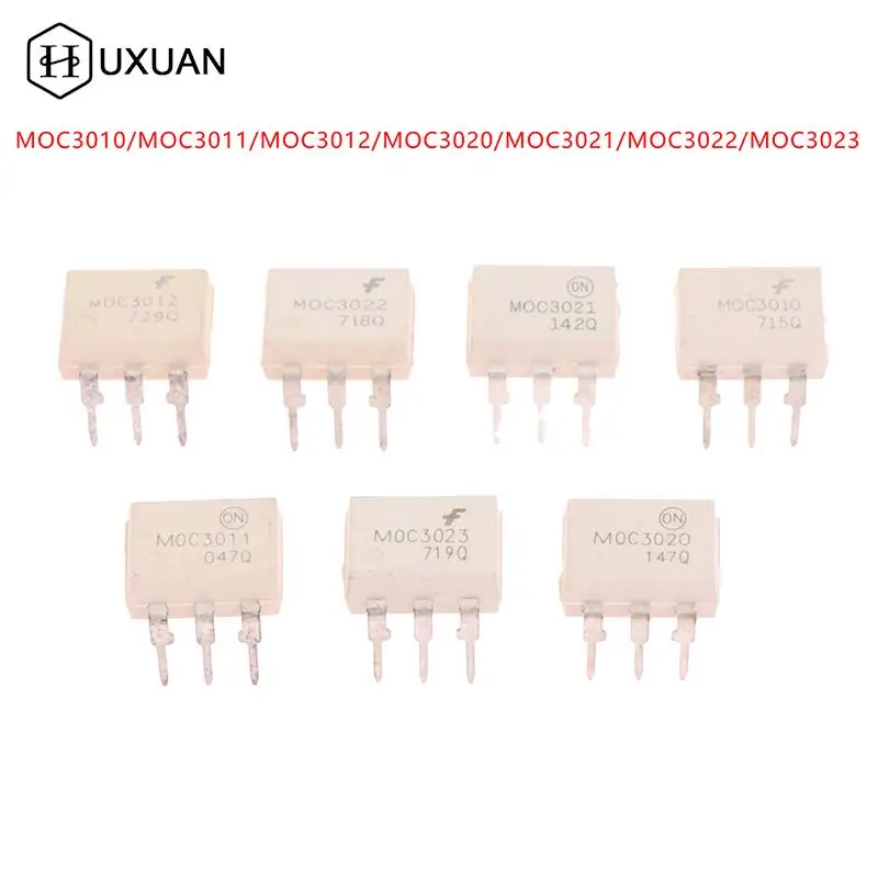10vnt MOC3010 MOC3011 MOC3012 MOC3020 MOC3021 MOC3022 MOC3023 Straight Plug CINKAVIMAS-6 KRITIMO Optocoupler IC