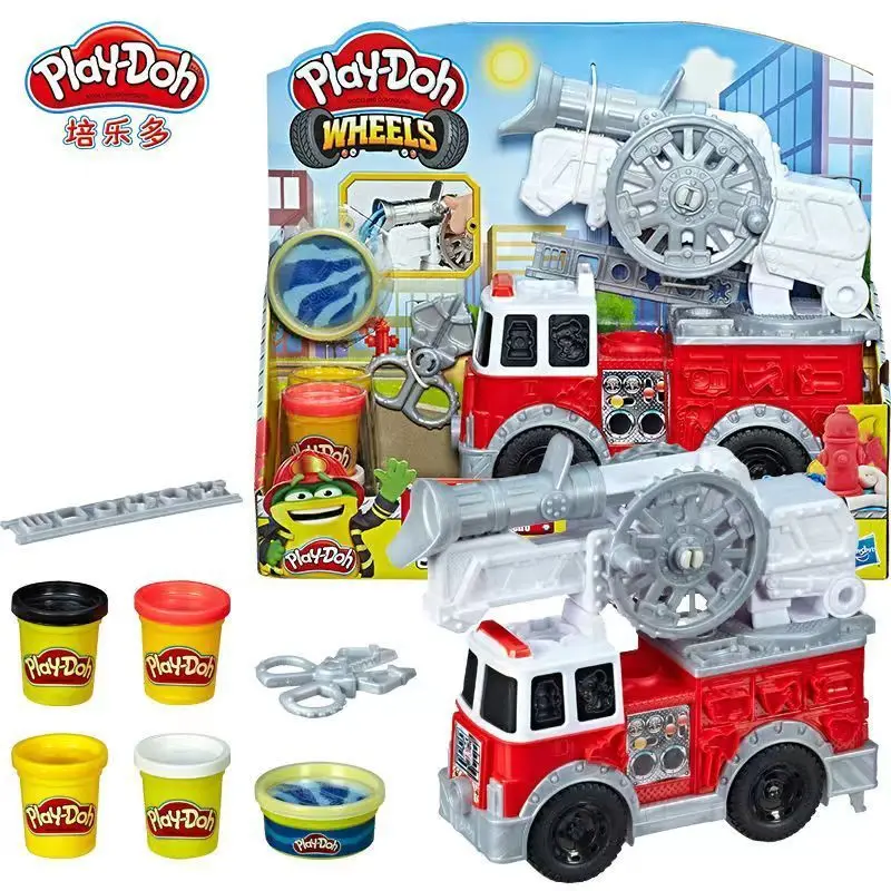 Hasbro Play-Doh Ratų E6103 Eismo Serijos Traukinio Žaislų Fire Truck 5 Netoksiškas Spalvų Žaislai Vaikams Nuo 3 Metų Ir Vyresnio Amžiaus
