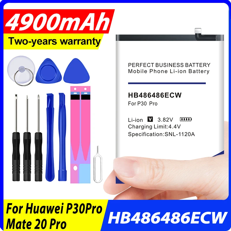 Nauja 4900mAh HB486486ECW Pakeisti Mobiliojo Telefono Baterija Huawei Mate 20 30 Pro Aukštos Kokybės Sandėlyje Su nemokamais Įrankiais