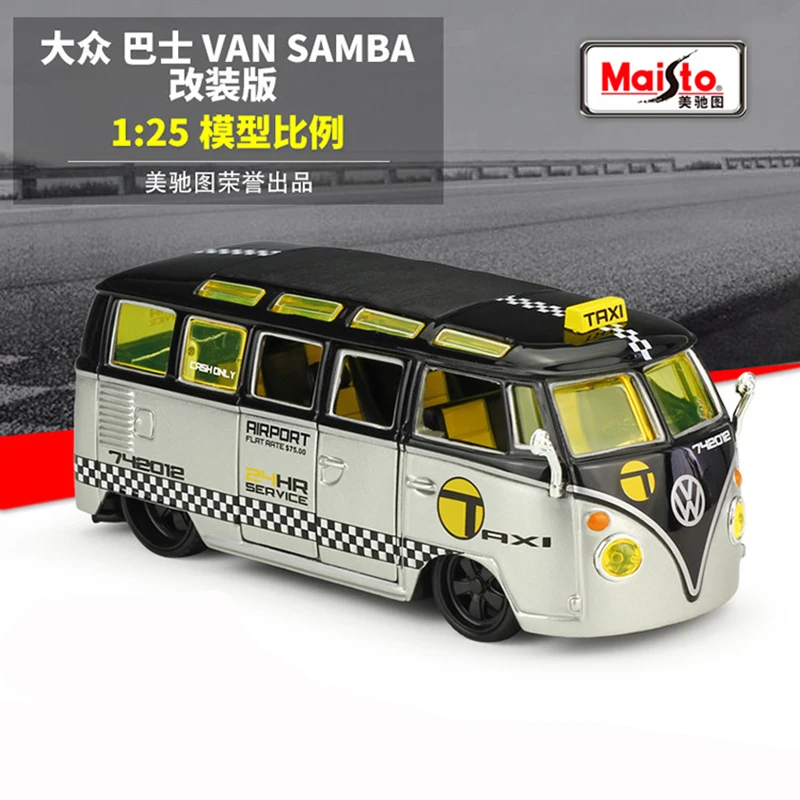 Maisto 1:25 VAN SAMBA Autobusų modeliavimas lydinio automobilio modelį amatų, apdailos žaislas įrankiai dovanų kolekcija nemokamas pristatymas