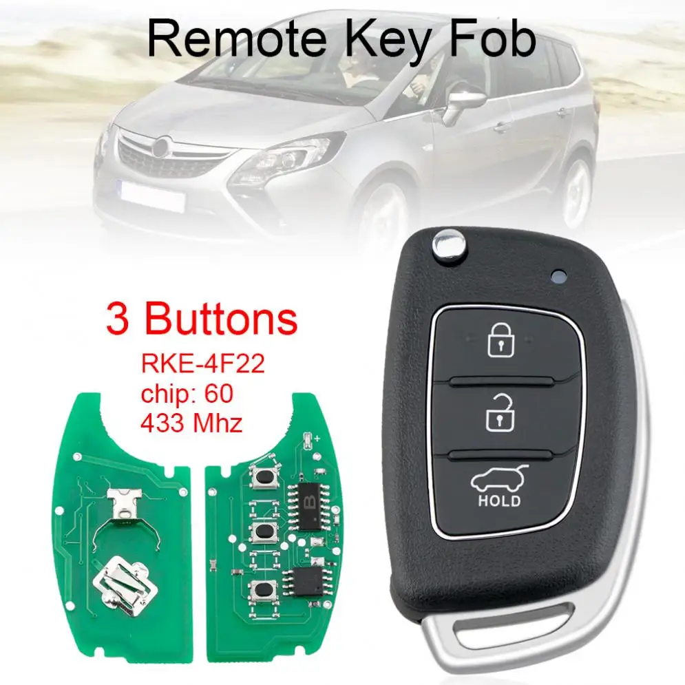 433MHz Keyless Smart Nuotolinio Automobilio Raktas Fob 4D60 Chip FCC ID: RKE-4F22 Tinka Hyundai Tucson. 2016 m. 2017 m. 2018 m. 2019 m. 2020 m.