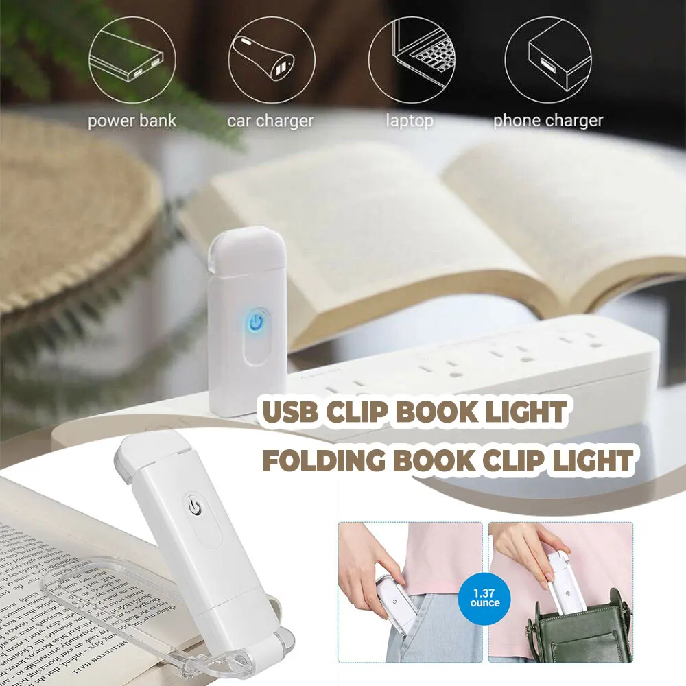 LED Skaitymo Šviesa Knygos Šviesa Įrašo apie Knygą, Sulankstomas Skaitymo Šviesos su USB Multi-purpose Lanksčiai Reguliuojamas Lengvas NIN668