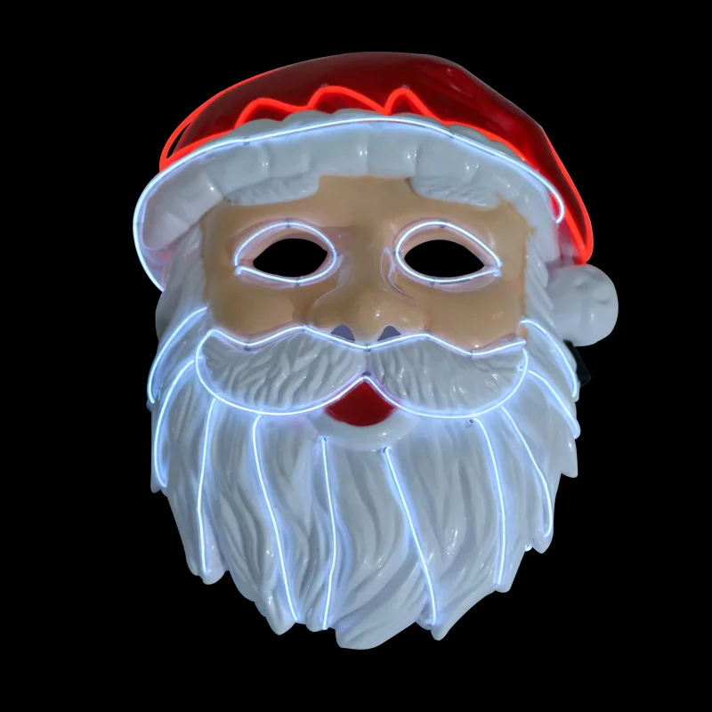 Kalėdų Santa Claus LED Kaukė Šviesos Kamuolys Kaukė Prapūtimo Rinkimų Didžiosios Metų Festivalis Cosplay Kostiumas Šalis Kaukė Naujas 2018