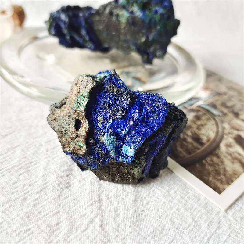 Azurite Grubus Mineralų, Akmenų Natūralus Kvarco Kristalai Gydymo Raw Brangakmenių Namų Puošybai