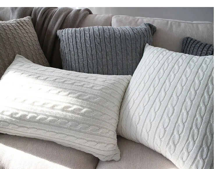 Megzti vilnos pagalvė pagalvėlės Šiaurės vėjo megzti sofa audinio pagalvėlių paprastas ir modernus