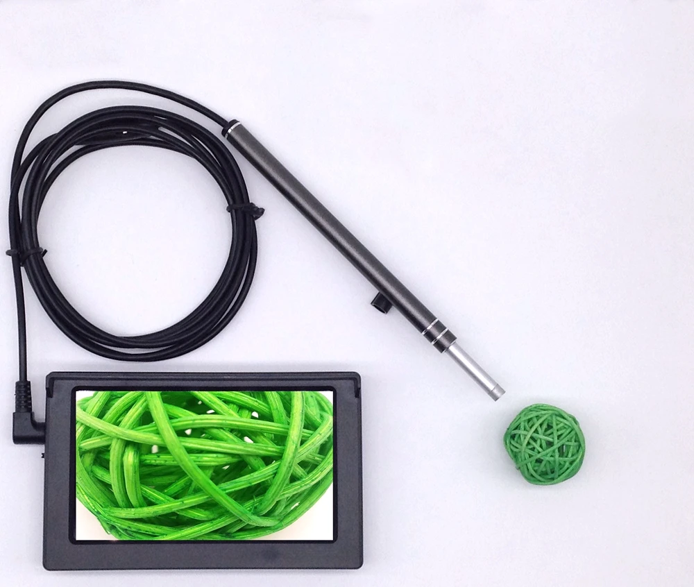 5,5 mm Skersmens Objektyvas, 1.3 MP USB Nemokamai Ratai Skaitmeninis didinamasis stiklas Daugiafunkcių Elektroninių Speculum Medicinos Endoskopą su skystųjų KRISTALŲ Ekranas