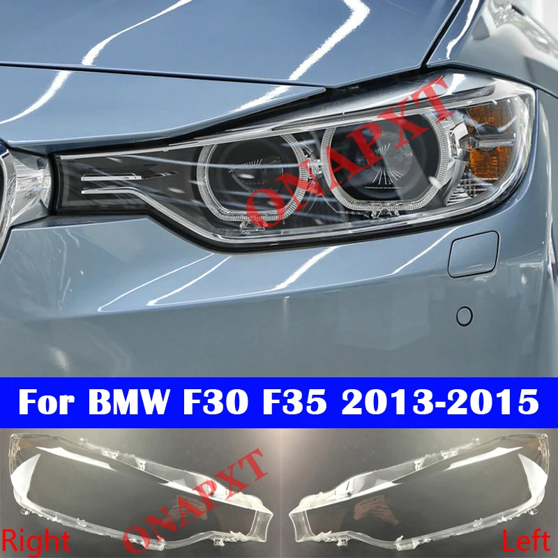BMW 3 series F30 F35 2013-2015 m. 320i 328i 335i Automobilio Priekinis Žibintas Lempų Cokoliai Auto lempų gaubtų priekinis žibintas Padengti Objektyvo Stiklas Korpuso