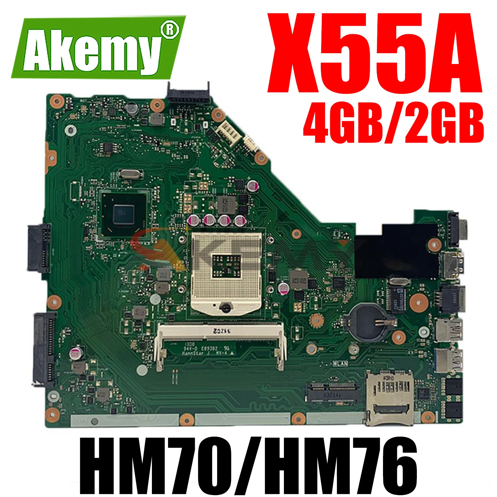 X55A Nešiojamas Plokštė HM70 HM76 4GB 2GB RAM tinka ASUS X55A Originalus Motininės Plokštės REV 2.1/REV2.2 DDR3