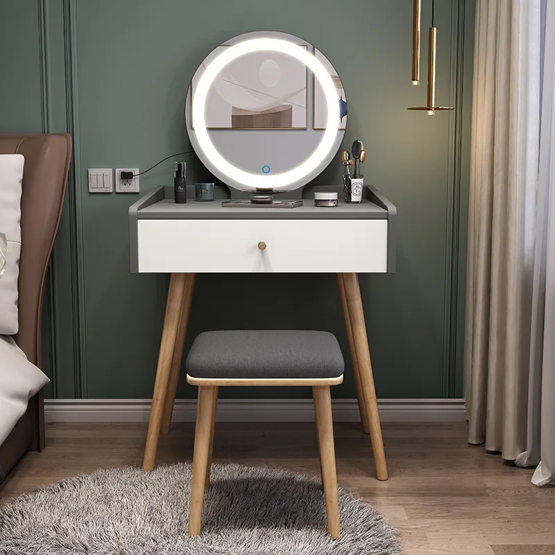 Modernus minimalistinis Šiaurės miegamasis mini tualetinis staliukas, tualetinis staliukas, modernią nepriklausomą baldai odininkas stalčiai kosmetinis stalas