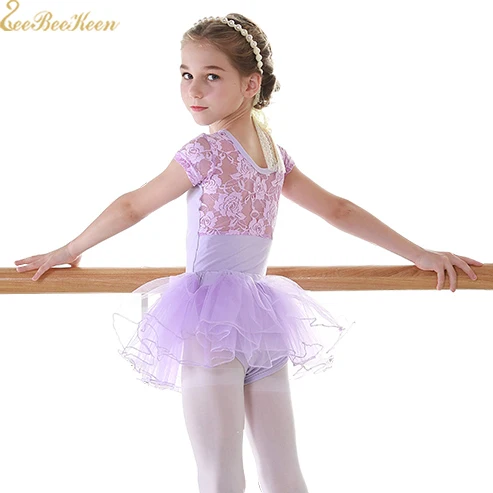Rožinė/Violetinė Gimnastika Leotard Gulbių Ežeras Nėrinių Tutu Baleto Suknelė-Ballerina Leotard Girl Baleto mdc Šokių Suknelė Vaikas