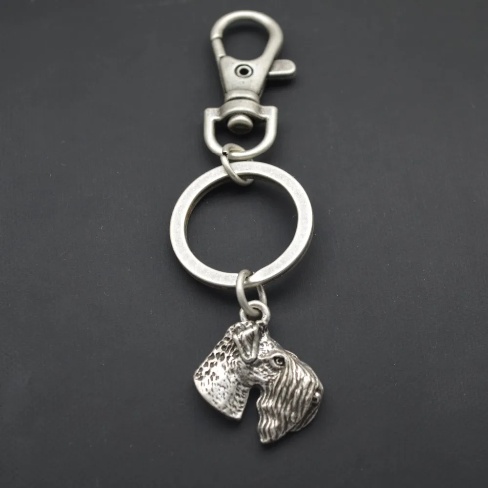 Airijos Mėlyna Terjeras šuo raktų žiedas key chain vyrams ir moterims, dovana, papuošalai gyvūnų žavesys