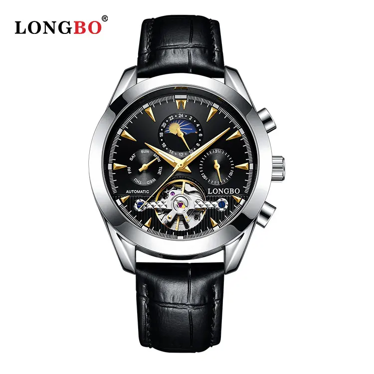 Longbo 83250 Sporto Žiūrėti vyriški Laikrodžiai Mechaninė Automatinė Mados Odos Luxuryfor Vyrų Vandeniui Verslo Laikrodžiai