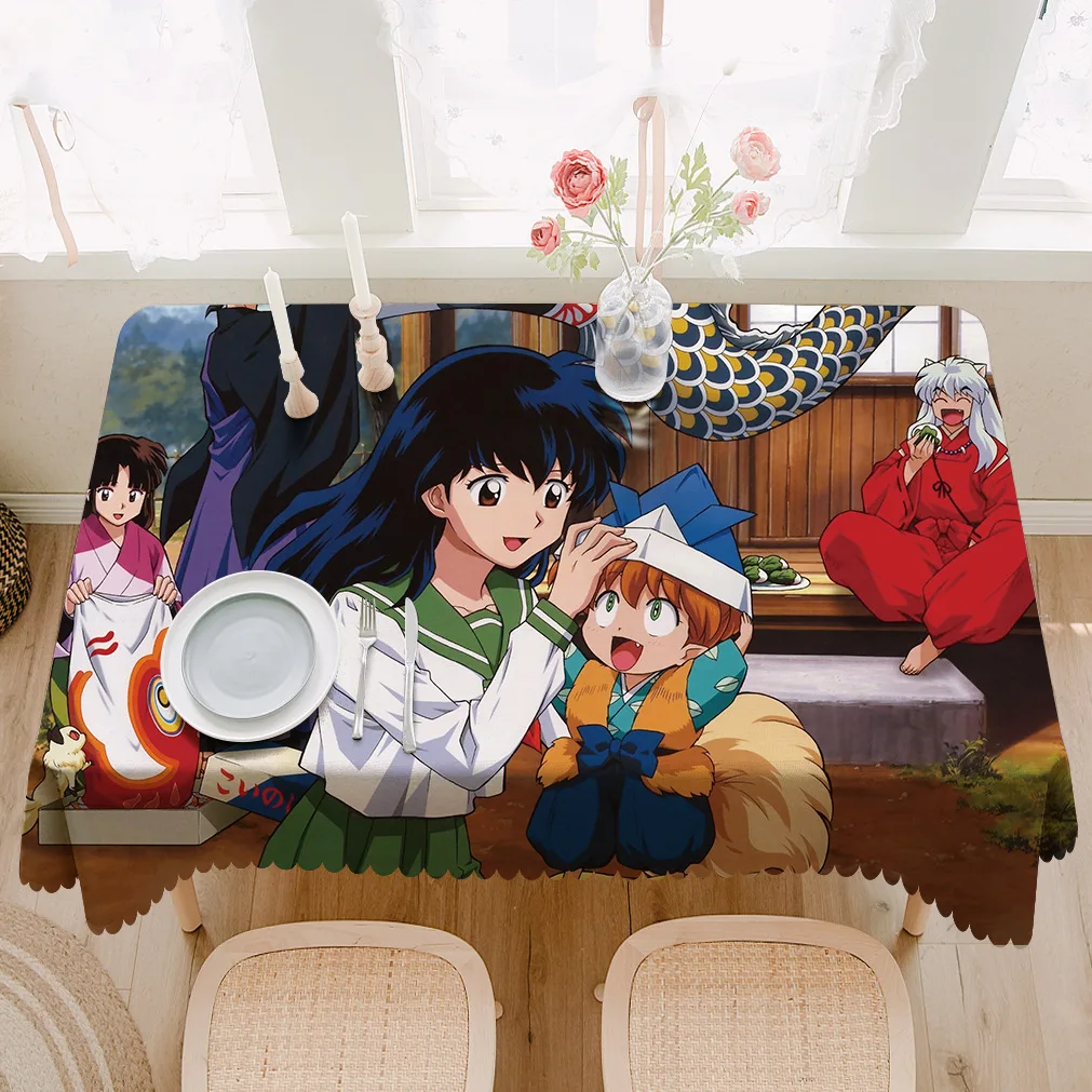 Inuyasha Kagome Japonija, Anime, Staltiesė, skirta Stalo Vandeniui Stačiakampio staltiesė Minkšta Namų Tekstilės Virtuvės Šalies Apdaila