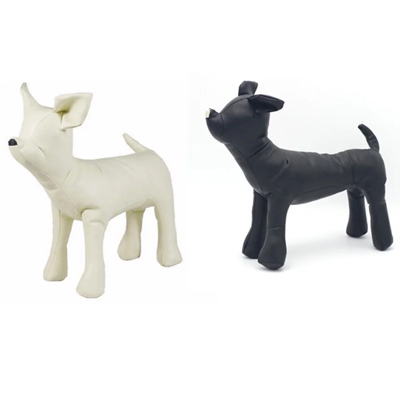 2vnt Odos Šuo Manekenai, Stovint Šuo Modelius, Žaislus, Gyvūnų Augintinių Parduotuvėje Ekranas Manekenas S - Balta ir Juoda