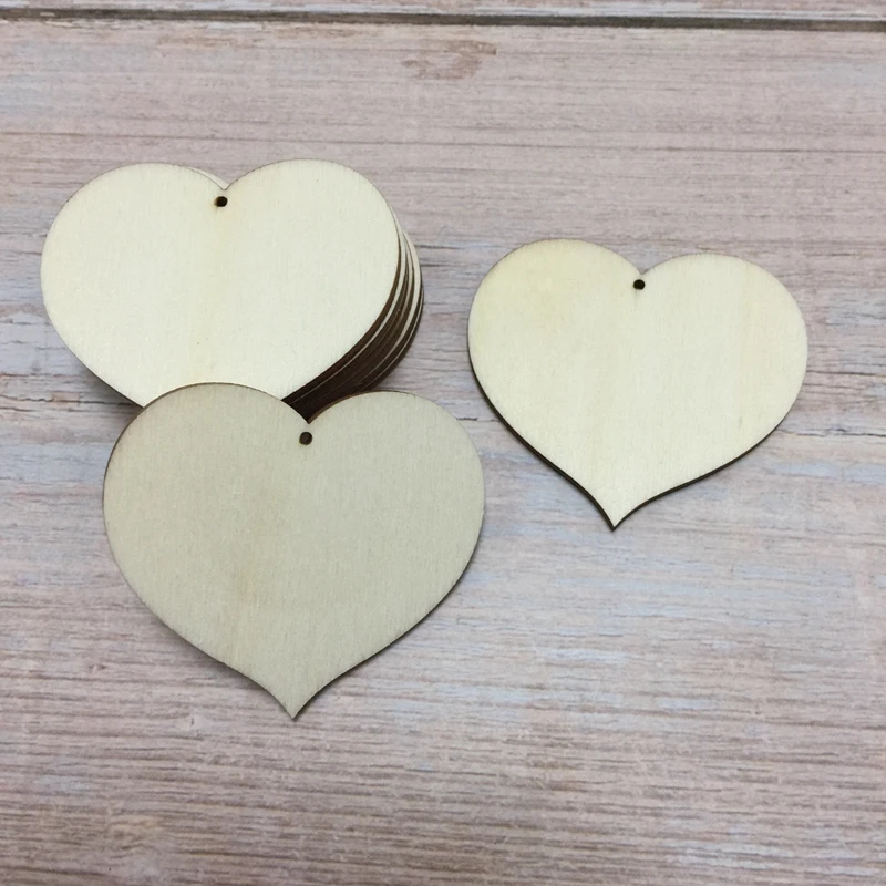 medinė širdis medinės formos papuošalai auskarai 50*50mm