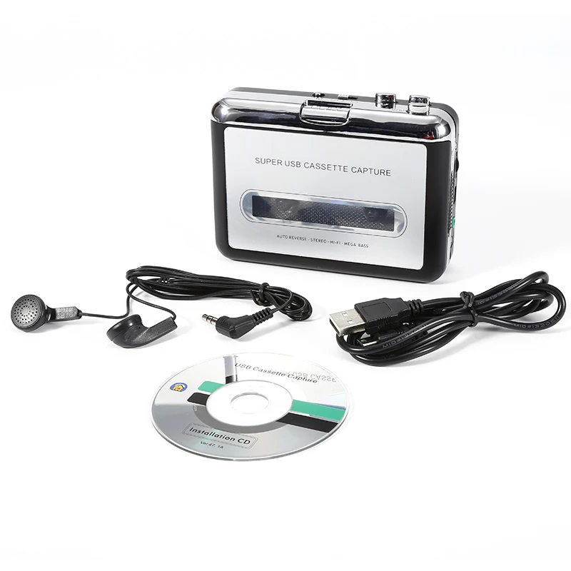 1PC Naujausias USB Nešiojamą kasetinį MP3 CD Keitiklis Fiksuoti Garso Muzikos Grotuvas Skaitmeninę Nešiojamą Mini, Su USB Laidu