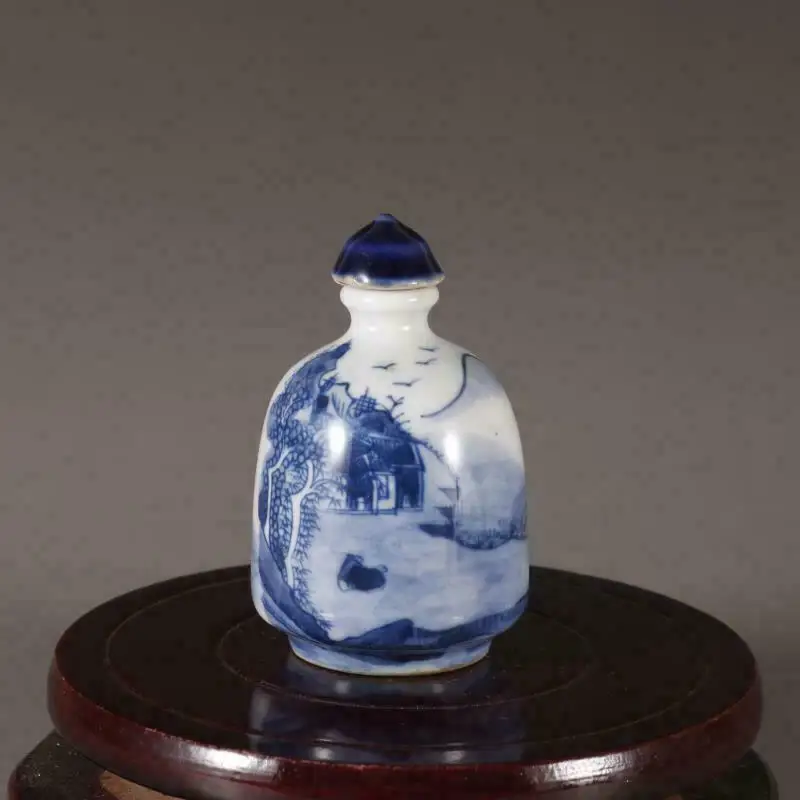 Kinijos Mėlynos ir Baltos spalvos Porceliano Čing kanas-b Kraštovaizdžio Dizainas Uosti Butelį, 2.8