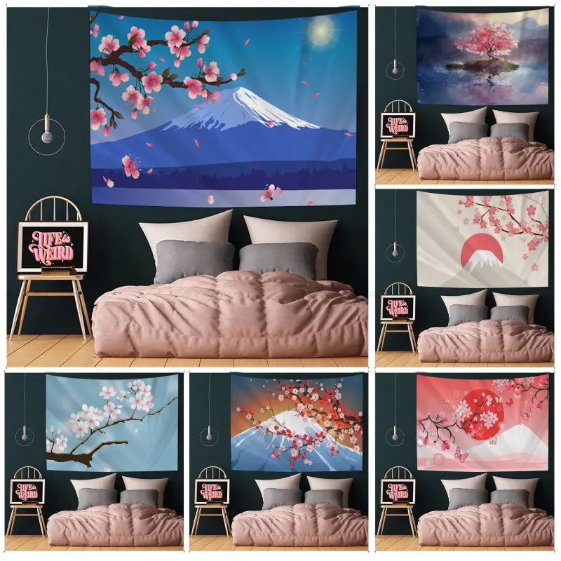 Anime Gėlių sakura Sakura Animacinių filmų Gobelenas Hipių Gėlių Sienos, Kilimai Bendrabučio Dekoro INS Namų Dekoro