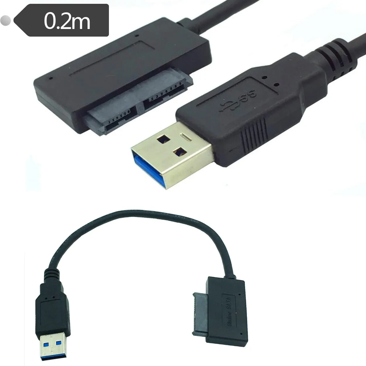 USB 3.0 PRIE SATA 13p Slimline 7+6 Pin 13 Pin Moterų DVD Adapterio Kabelis
