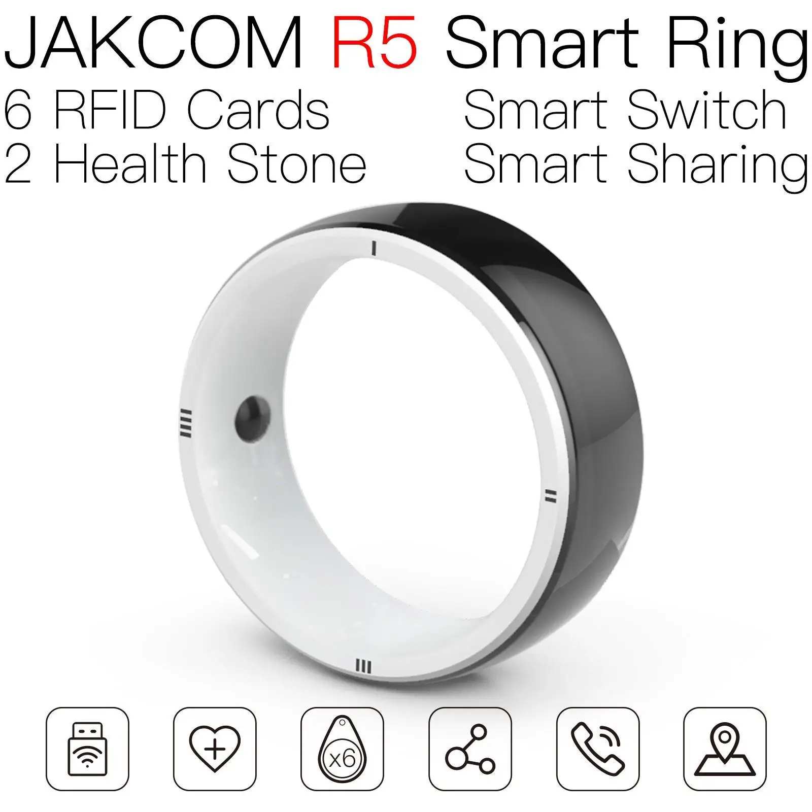 JAKCOM R5 Smart Žiedas vyrams, moterims uid ic kortelės perrašomieji permainingi rda stabdžių metalo žymeklį 125khz kodą nukopijuokite korteles klijų