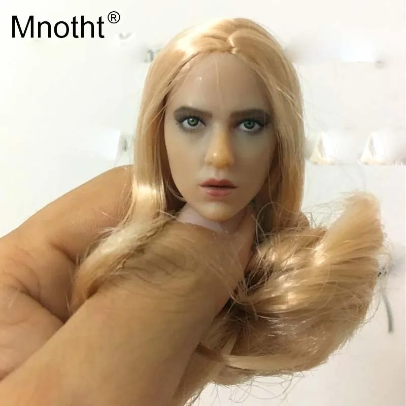 Mnotht Žaislai, 1:6 Masto šviesūs plaukai American Beauty Moterų Galvos Skulptūra, Skirta 12in Veiksmų Skaičiai Pomėgiai Kolekcijos m3