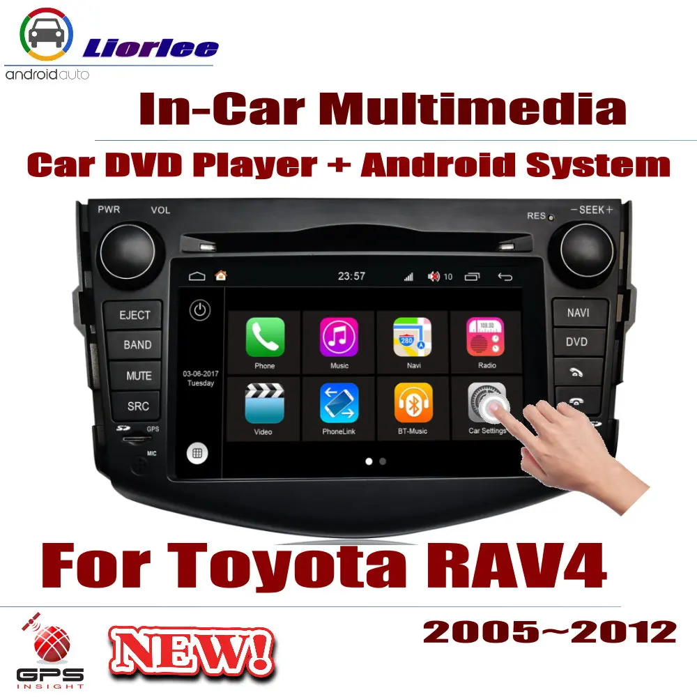 Automobilių DVD Grotuvas Toyota RAV4 / Vanguard 2005-2012 m IPS LCD Ekrano GPS Navigacija, Android Sistema, Radijo, Garso ir Vaizdo Stereo